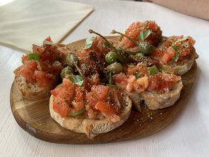 The bruchette al pomodore.  at Spritz in Antwerpen