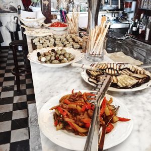 All vegan happy hour buffet for only 4€ and all homemade!!!!  at Spritz in Antwerpen