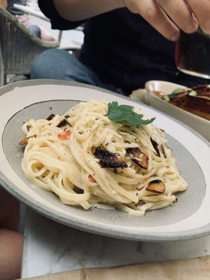 Linguine aloa carbonara at Spritz in Antwerpen