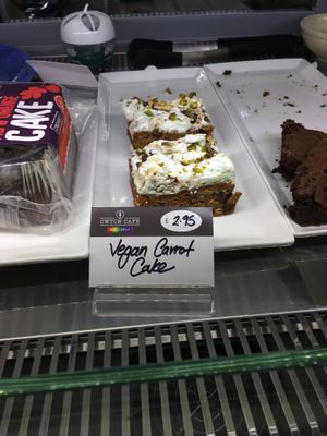 Vegan Carrot Cake, delicious at Cwtch in Builth Wells