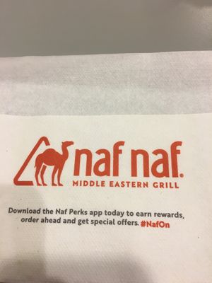 Napkin at Naf Naf Grill in Newark