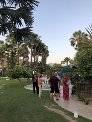 Just outside the restaurant seating area  at Flora Farms in San Jose Del Cabo