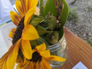 Table decoration at Flora Farms in San Jose Del Cabo