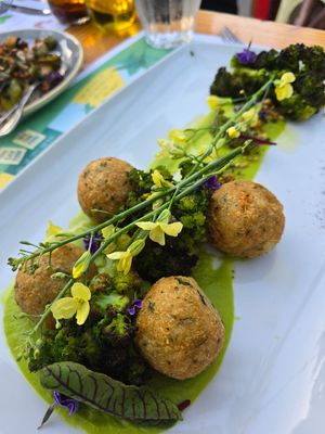 Quinoa croquettes - Crazy good! (Gf) at Flora Farms in San Jose Del Cabo