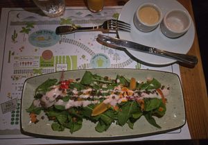 Flora carrot salad at Flora Farms in San Jose Del Cabo