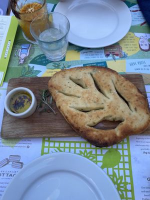 Focaccia bread. Yum!  at Flora Farms in San Jose Del Cabo