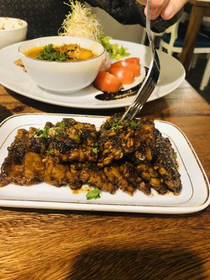 Marinated tempeh at Blue in Penang