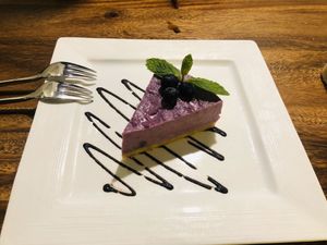 Blueberry cheesecake at Blue in Penang