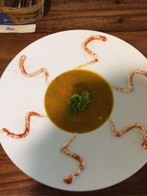 Carrot soup at Blue in Penang