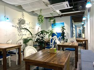 Really inviting and cozy interior   at Blue in Penang