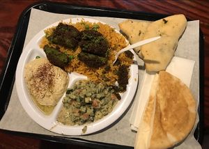 Plate of yumminess at Sultan's Market - Wicker Park in Chicago