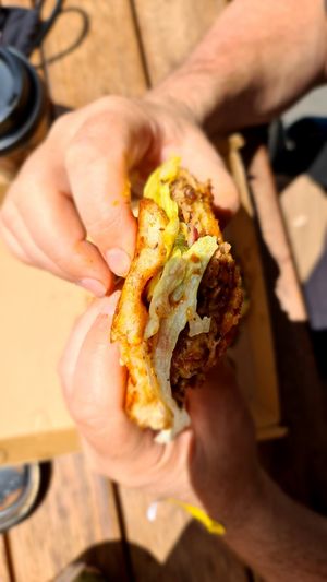 Cheeseburger toastie at Love Madre in Cheltenham