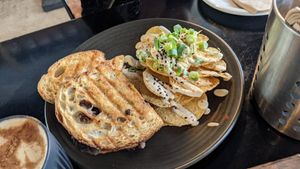 Nacho toastie at Love Madre in Cheltenham