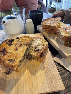 Cheesy mushroom toastie and BLT toastie  at Love Madre in Cheltenham