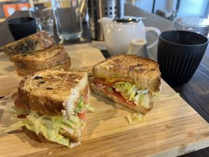 BLT toastie   at Love Madre in Cheltenham