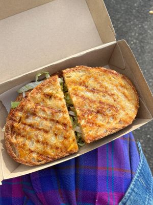 Cheeseburger Toast ($16) at Love Madre in Cheltenham