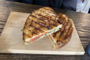 Pesto toastie    at Love Madre in Cheltenham