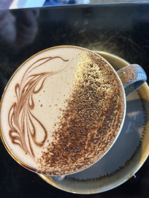 Hot chocolate (several amazing flavours )  at Love Madre in Cheltenham