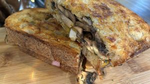 Cheesy toasty  at Love Madre in Cheltenham