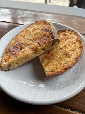 Cheese toastie  at Love Madre in Cheltenham