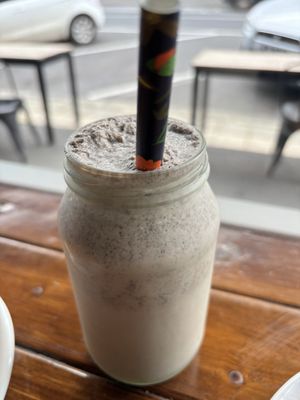 Oreo soy milkshake   at Love Madre in Cheltenham