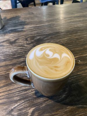 Macadamia milk latte 🥰  at Love Madre in Cheltenham