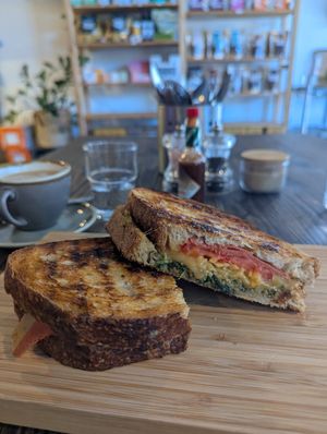 Pesto with bacon at Love Madre in Cheltenham