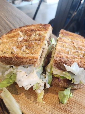 Souvlaki toastie at Love Madre in Cheltenham