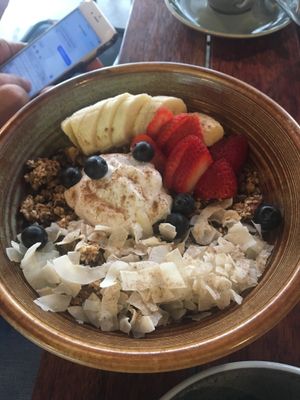 Granola bowl at Love Madre in Cheltenham