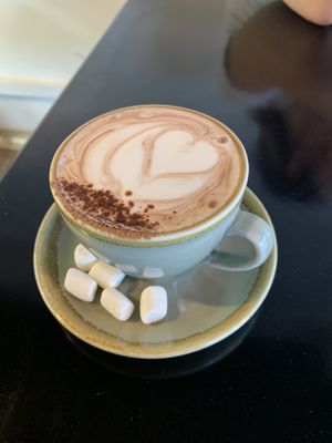 Mint cacao drink at Love Madre in Cheltenham