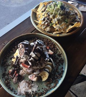 Pancakes and nachos😍 at Love Madre in Cheltenham