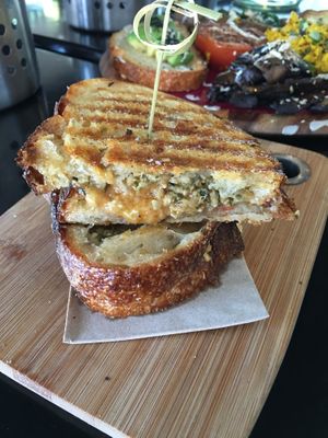 Pesto Toastie at Love Madre in Cheltenham