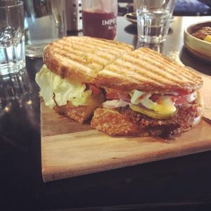 Cheeseburger toastie  at Love Madre in Cheltenham