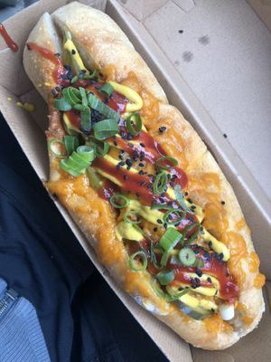 Hotdog at Love Madre in Cheltenham