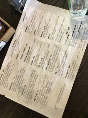 Updated menu  at Love Madre in Cheltenham