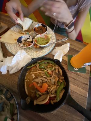 Mushroom fajitas  at Holy Guacamole - Love Lane in Penang