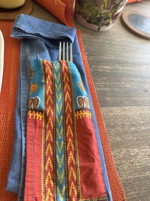 Eco friendly napkin & utensils pack   at Living Food and Juices in Kingston