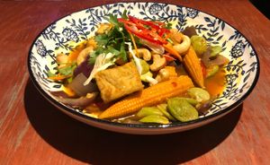 Petai sambal (vegan) at Wau Restaurant in Amsterdam