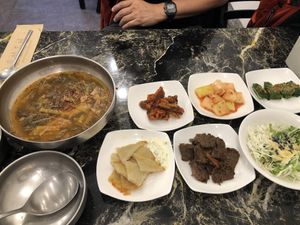 Yukgaejang soup  at Pyeonhan Jipbap - 편한집밥 in Busan