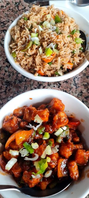 Veg Fried Rice, Schezuan tofu at Windmill in Nairobi