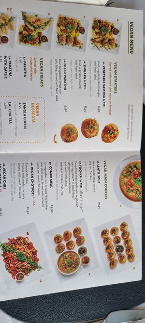 Vegan menu at Fuchka in Oulu
