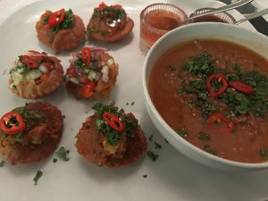 Lentiö Soup with Fuchka  at Fuchka in Oulu