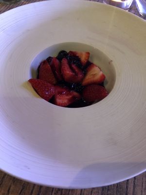 Berry compote dessert at Francisca's in San Francisco