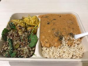 Curry option with 2 salads at Revive Vegan Cafe - Lorne St in Auckland