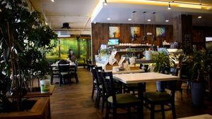 interior at Golden Era Vegan Restaurant in San Francisco