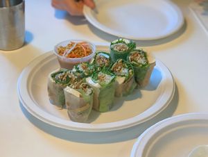 Spring rolls at Golden Era Vegan Restaurant in San Francisco