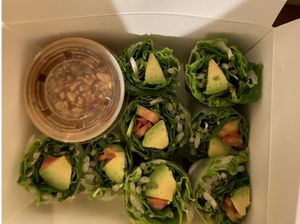 Spring rolls  at Golden Era Vegan Restaurant in San Francisco