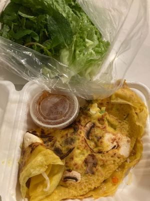 Banh xeo at Golden Era Vegan Restaurant in San Francisco