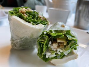 Fresh spring rolls at Golden Era Vegan Restaurant in San Francisco