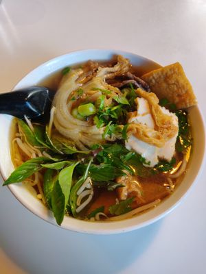 Pho noodles at Golden Era Vegan Restaurant in San Francisco